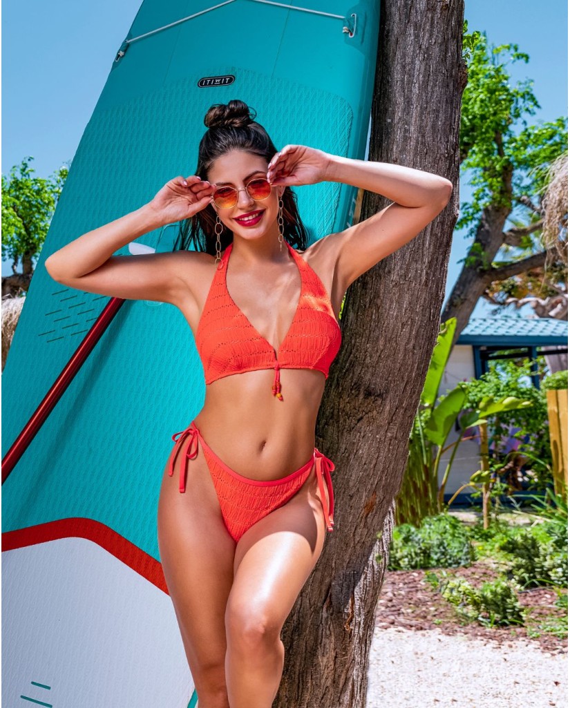 Bikini mujer tejido braguita ajustable Teleno