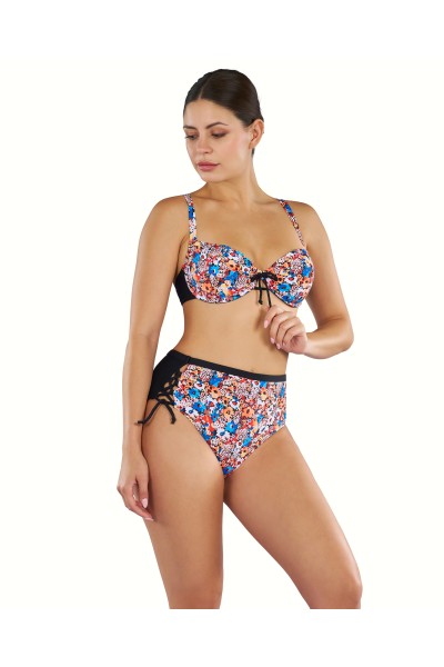 Bikini mujer con aro braguita alta ajustable Teleno