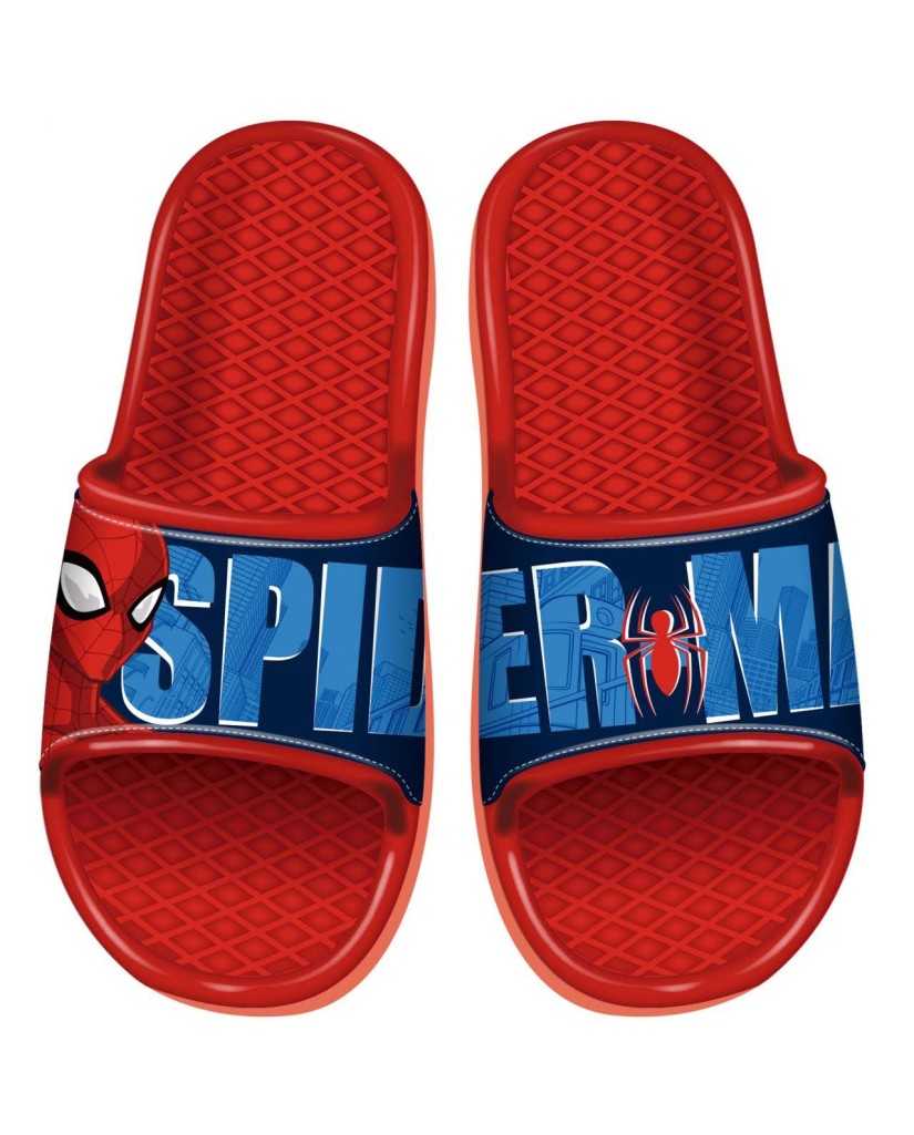 Chanclas de pala rojas Spiderman