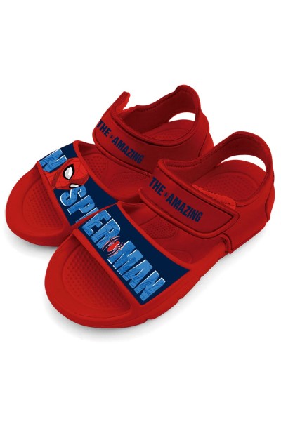 Sandalias de velcro rojo Spiderman