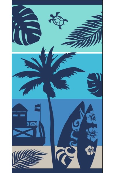 Toalla palmeras playa 90x170cm