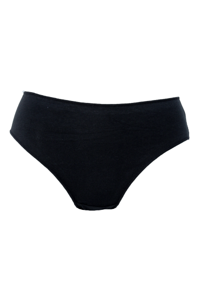 Braga midi mujer negra lisa