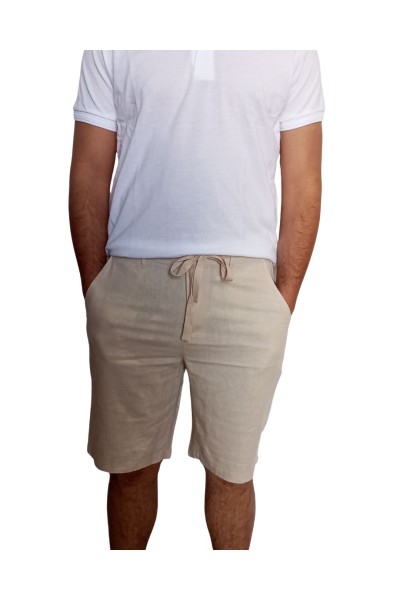 Pantalón hombre bermuda lino 40 Grados