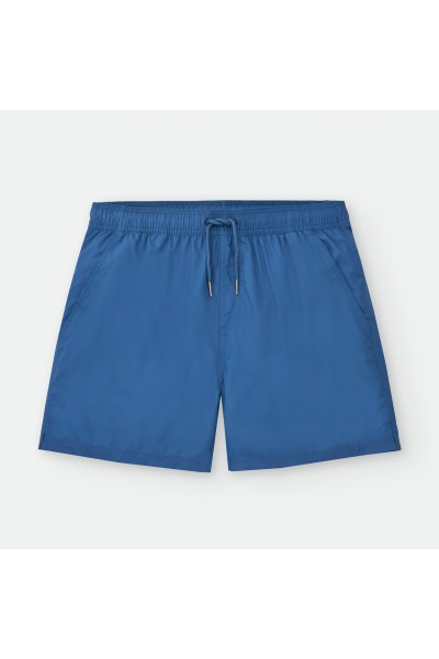 Bañador hombre liso azul
