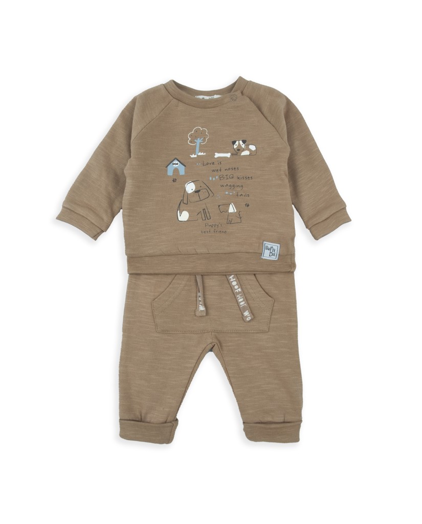 250814 Conjunto dos piezas bebé perritos camel Babybol