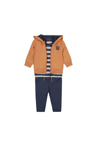 O56711-31GRA Conjunto 3 piezas Bebe niño Osito
