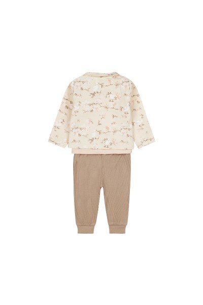 O56304-31GRA Conjunto 3 piezas Bebe niña Flores
