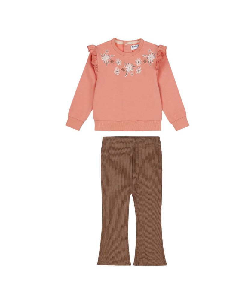 O56402401-35GRA Conjunto 2 piezas niña coral campana