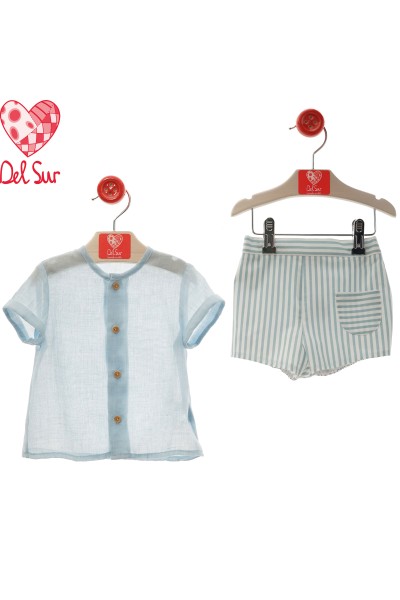 0278VER-24 CONJUNTO BEBE CAMISA Y PANTALÓN "Familia NERJA"