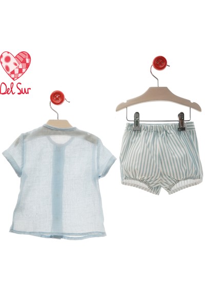 0278VER-24 CONJUNTO BEBE CAMISA Y PANTALÓN "Familia NERJA"