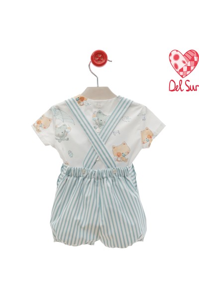 0031VER-24 CONJUNTO BEBÉ RANITA A RAYAS"Familia NERJA"