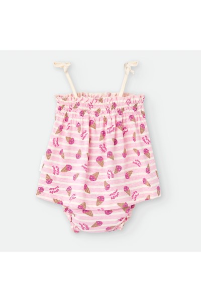 773-07 Conjunto bebé playero helados