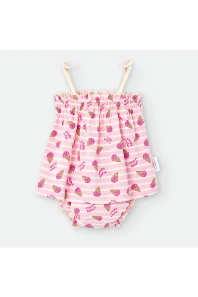 773-07 Conjunto bebé playero helados