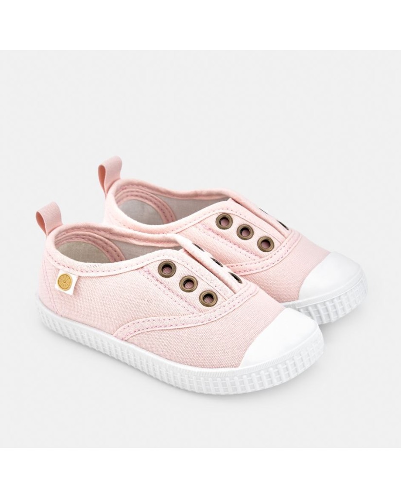 195-17 Zapatilla infantil cierre elástico rosa