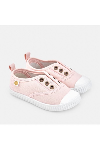 195-17 Zapatilla infantil cierre elástico rosa