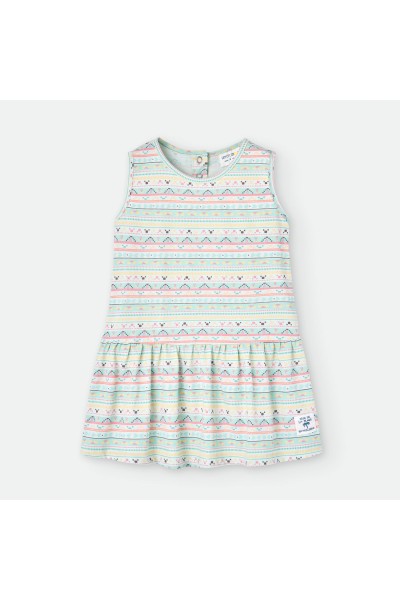 175-22 Vestido infantil colores pastel "Azteca"
