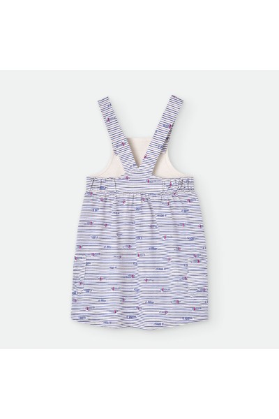 176-07 VESTIDO INFANTIL RAYAS PECES