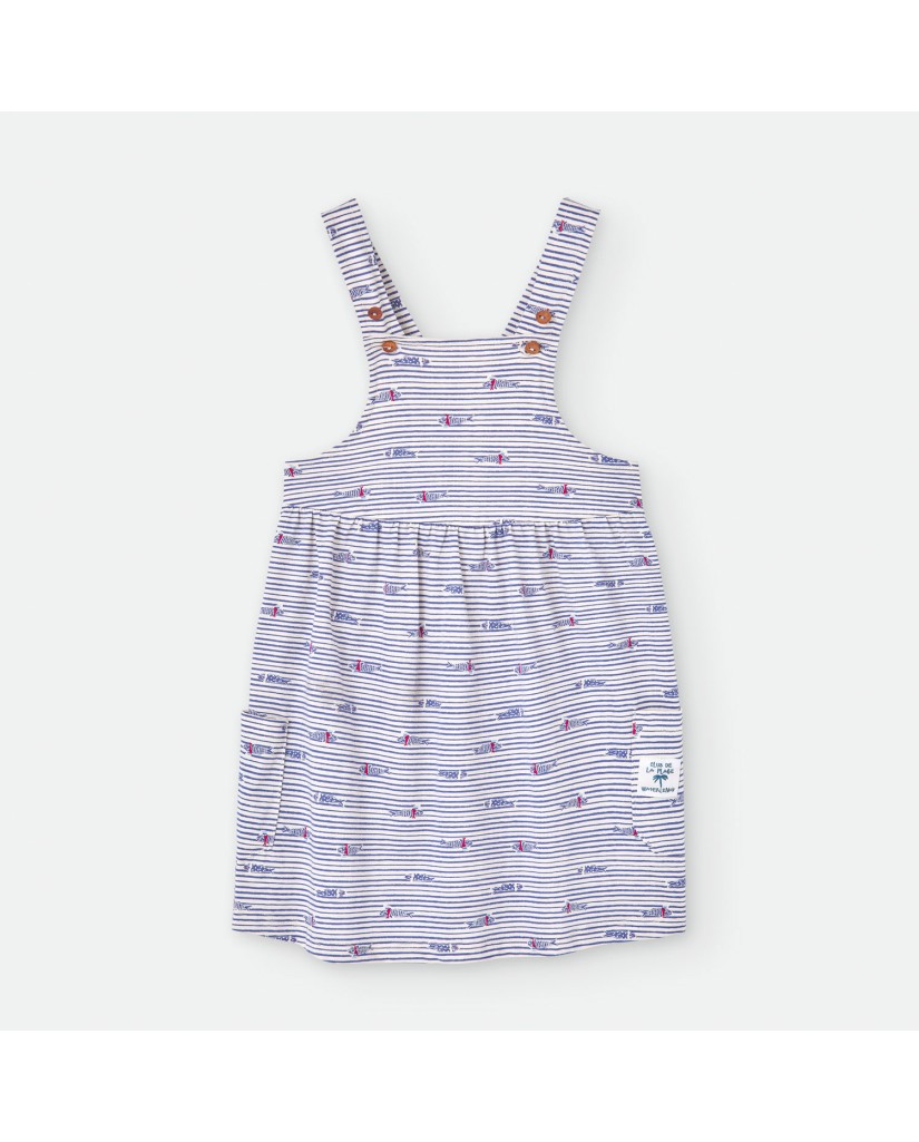 176-07 VESTIDO INFANTIL RAYAS PECES