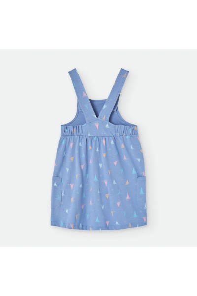 176-10 Vestido infantil azul veleros