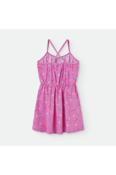 540-02 Vestido playero rosa estrellas de mar