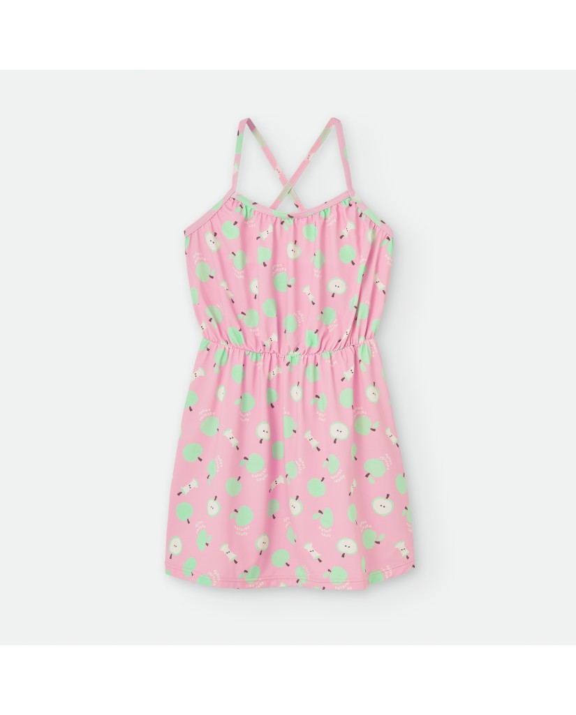 540-06 Vestido playero manzanas