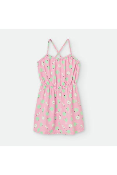 540-06 Vestido playero manzanas