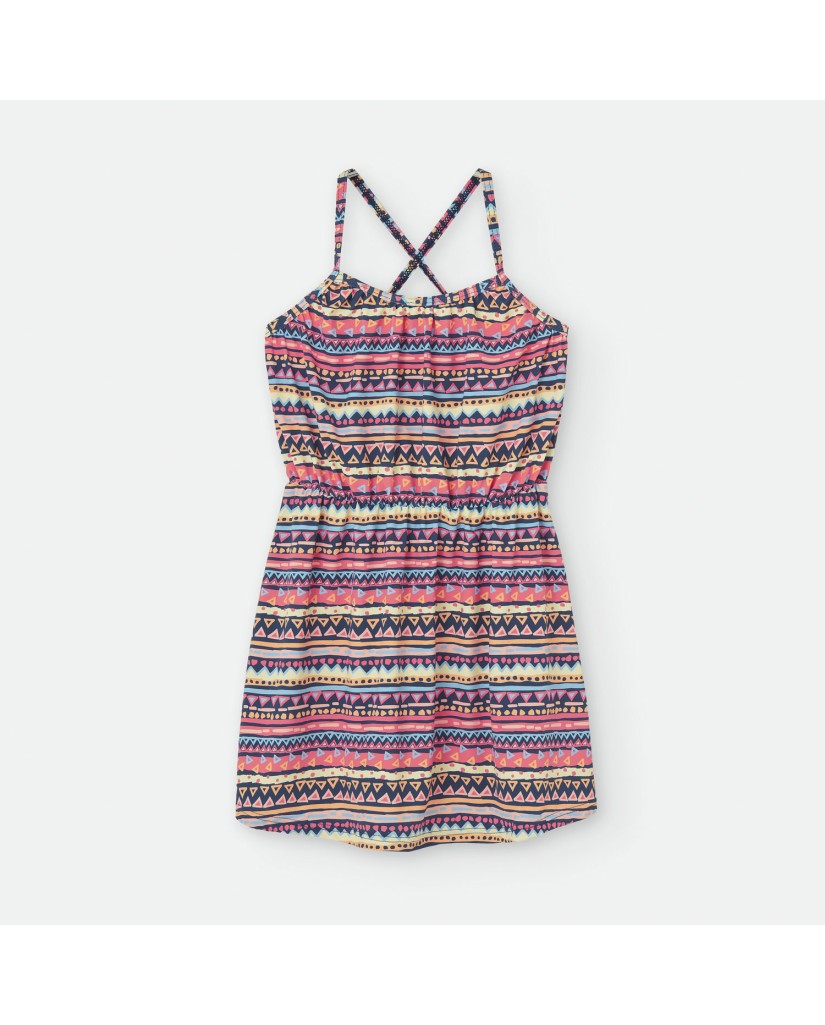 540-12 Vestido playero niña azteca