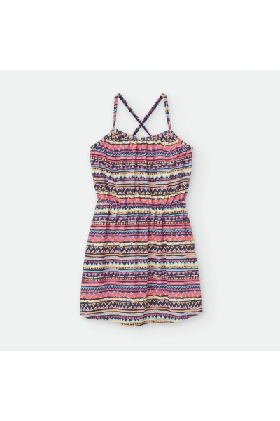 540-12 Vestido playero niña azteca