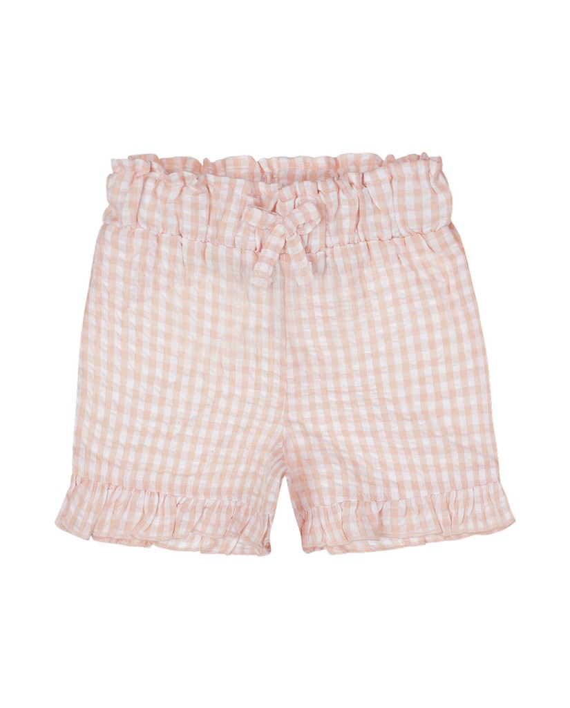 P54328-35 Pantalon corto niña cuadros vichy