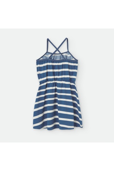 540-14 Vestido playero niña a rayas