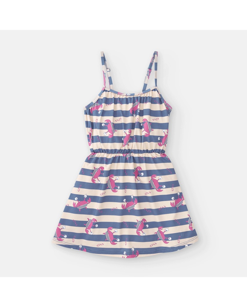 740-03 Vestido playero niña cangrejos