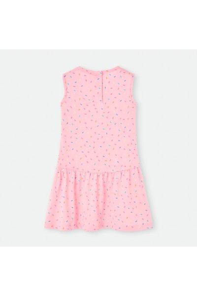 780-77 Vestido infantil rosa helado