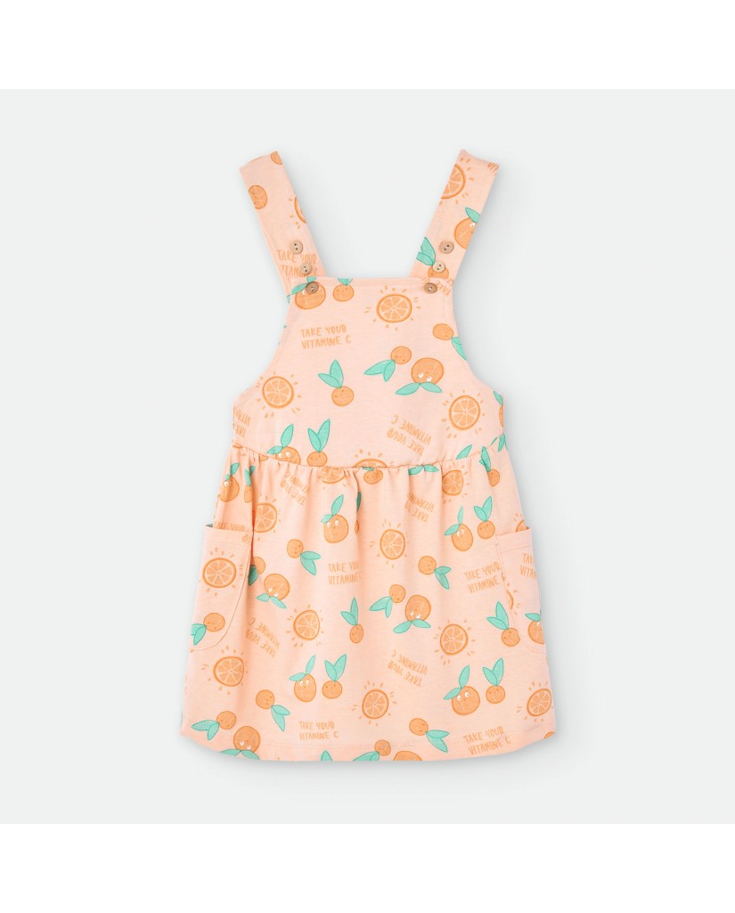 781-02 Vestido infantil naranjas