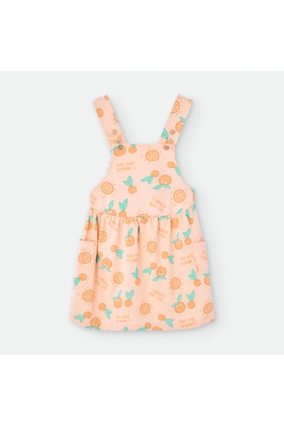 781-02 Vestido infantil naranjas