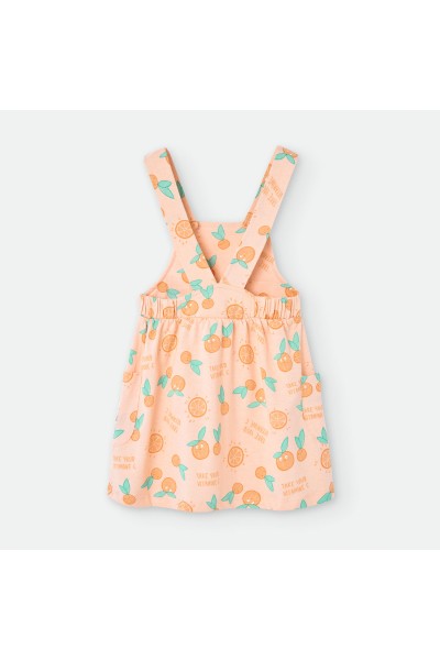 781-02 Vestido infantil naranjas