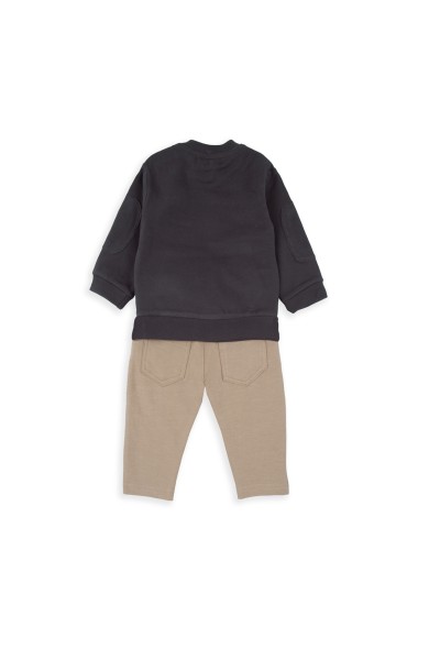 252012 Conjunto 2 piezas niño gris y beig