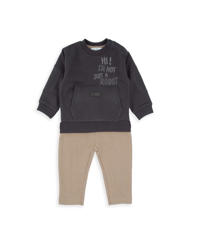 252012 Conjunto 2 piezas niño gris y beig