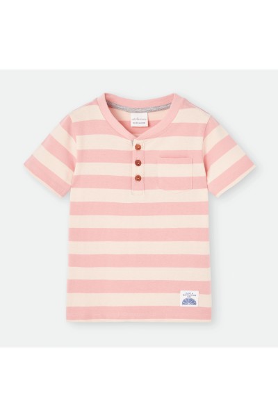 860-01 Camiseta niño a rayas pastel