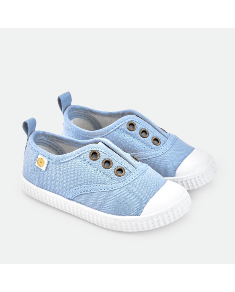 195-13 Zapatilla infantil cierre elástico azul
