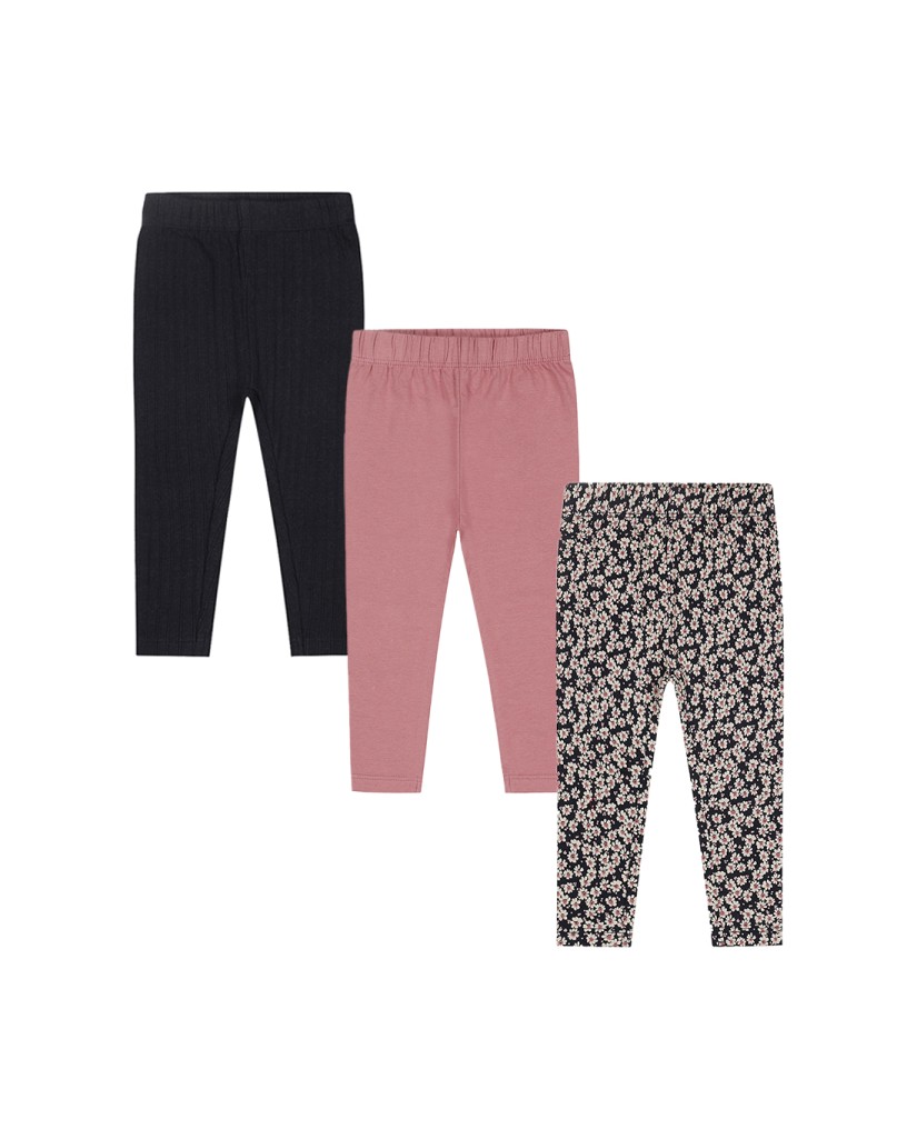 O56486-35GRA Pack 3 Leggings niña