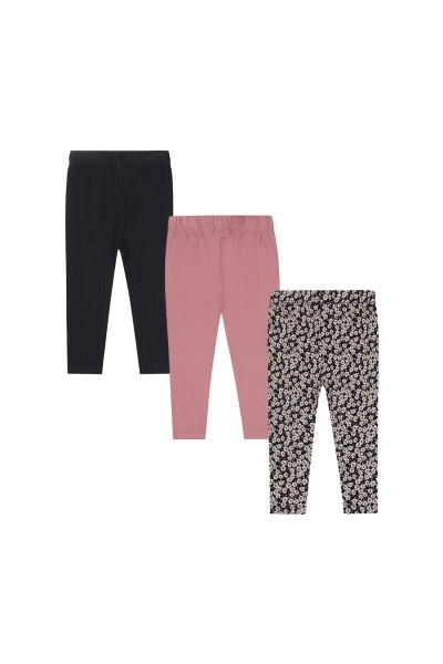 O56486-35GRA Pack 3 Leggings niña