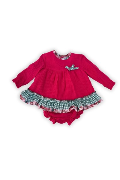 24441 Vestido con braguita fucsia