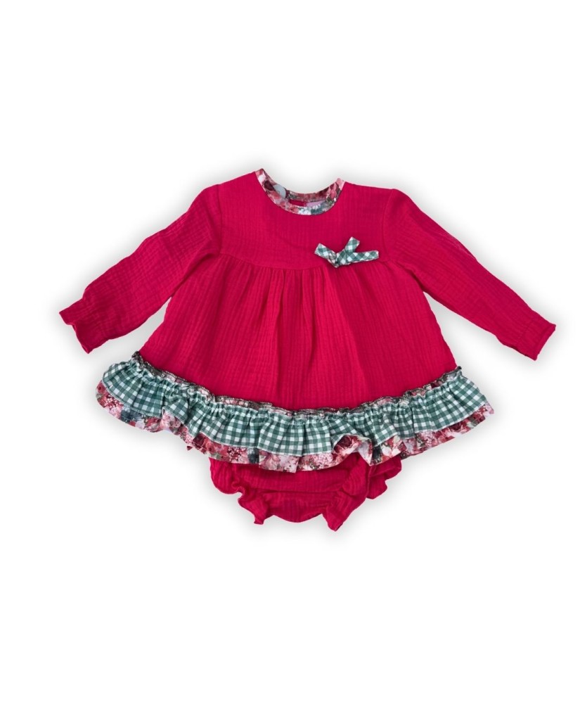 24441 Vestido con braguita fucsia