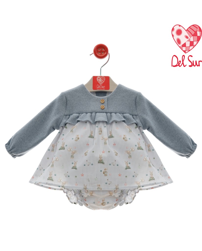 2072INV-24 Vestido con braguita conejitos"Familia TWIST"