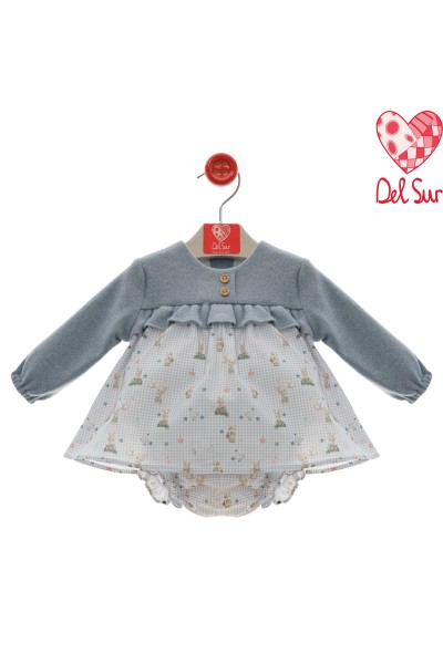 2072INV-24 Vestido con braguita conejitos"Familia TWIST"