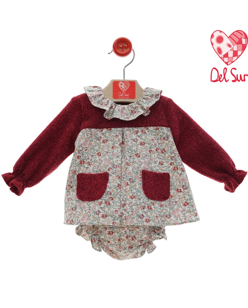 2074INV-24 Vestido con braguita flores "Familia BACHATA"