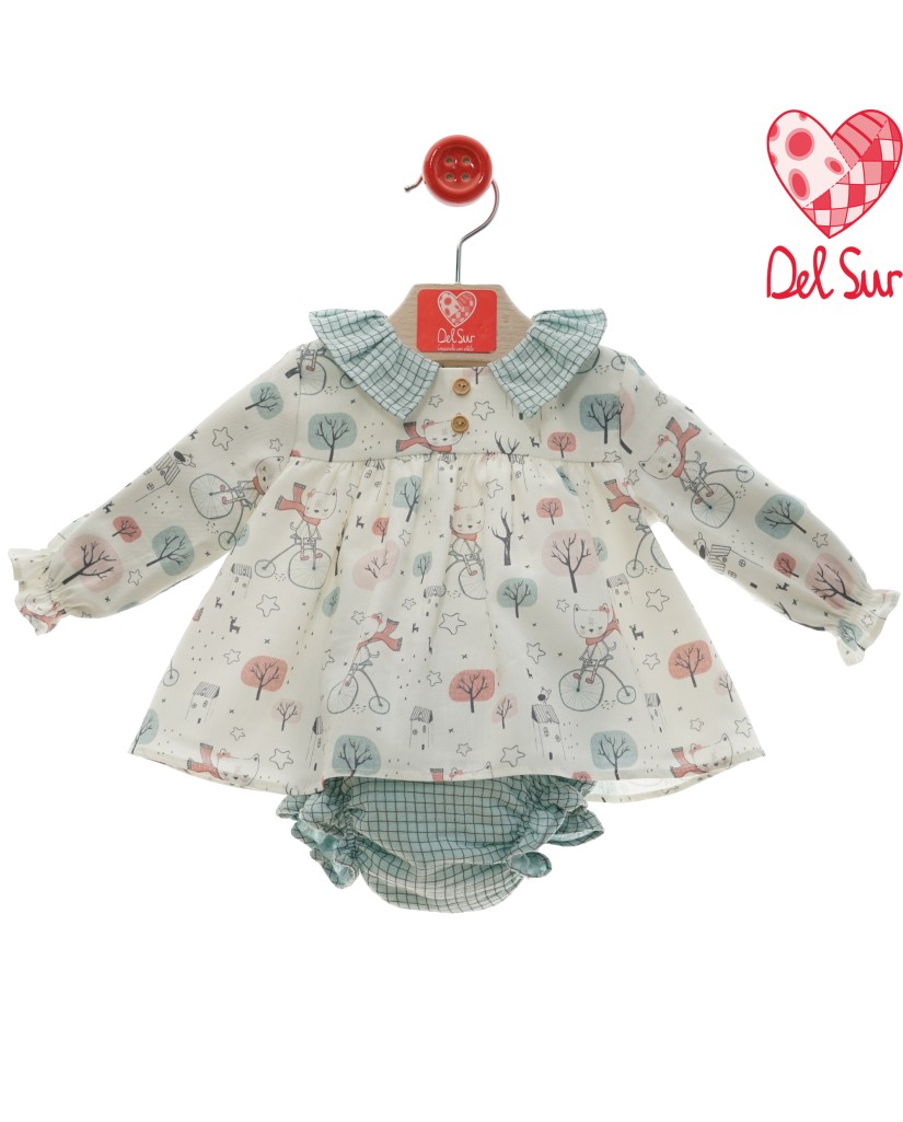 2079INV-24 Vestido con braguita bicis "Familia SAMBA"