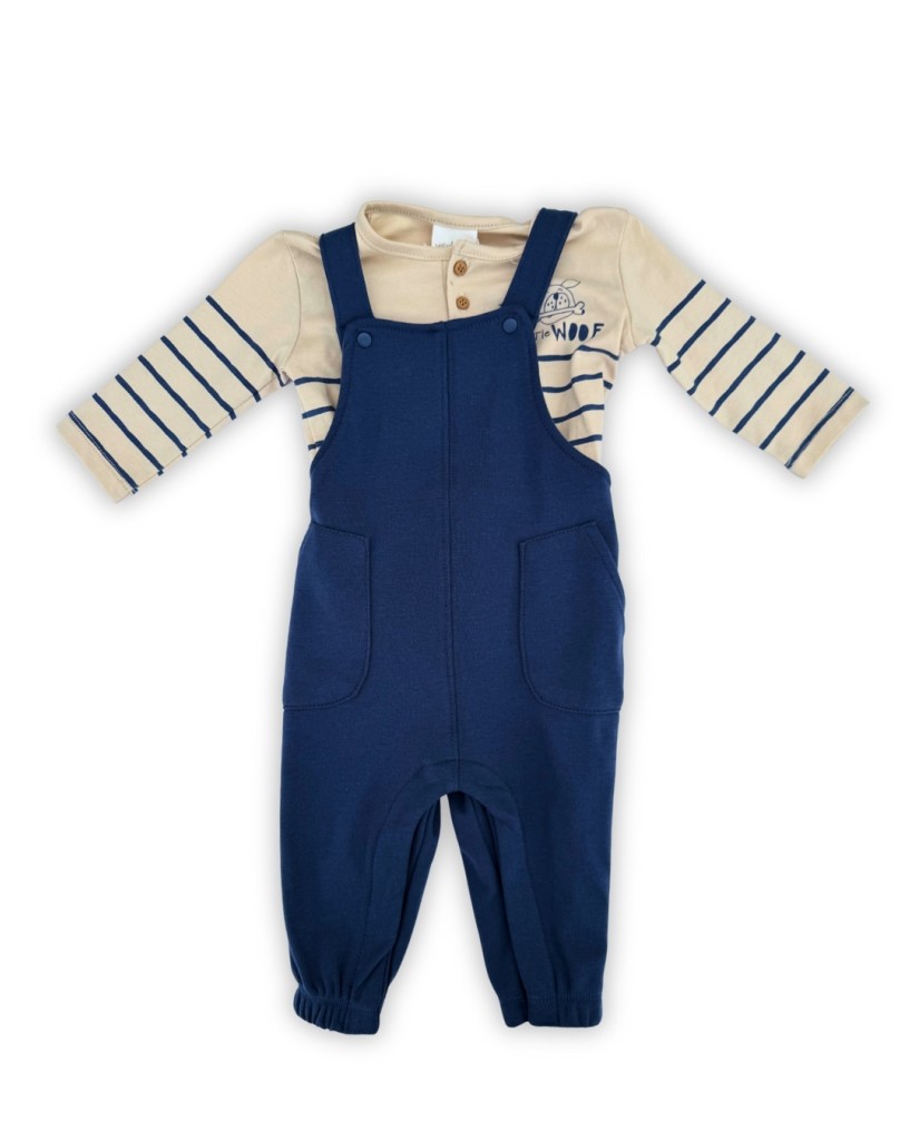 6515-40G Mono + Camiseta a rayas Bebé