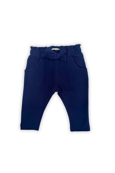 O56362-35GRA1 Pantalon jogging niña lazo Marino