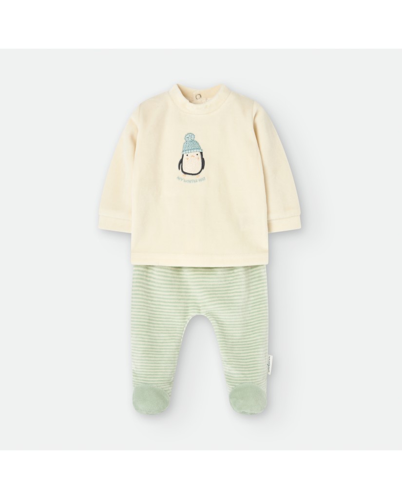 6001 PIJAMA 2 PIEZAS BEBE PINGÜINO